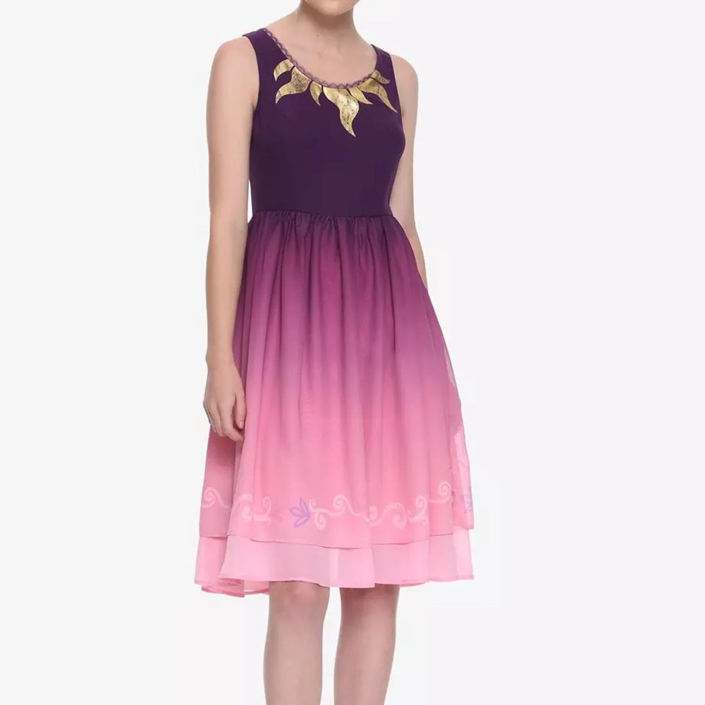 Her Universe tangled rapunzel ombré dress
